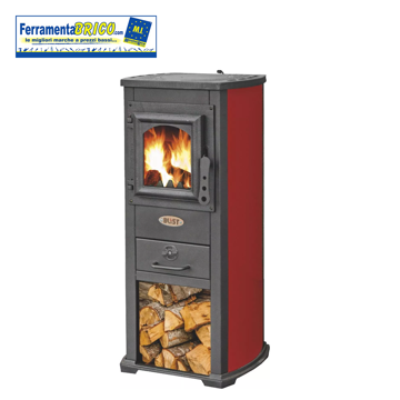 Immagine di STUFA LEGNA 5.3 KW BERNA LUX ROSSO