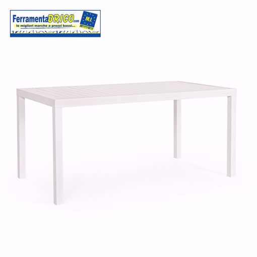 Immagine di TAVOLO ALLUMINIO BIANCO HILDE 150x80 BIZZOTTO