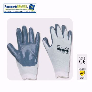 Immagine di GUANTI IN NITRILE MAGLIA IN NYLON ELASTICIZZATO  CF. 12 PAIA