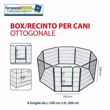 Immagine di BOX CANI OTTAGONALE VERDE 100x200 CM