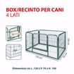 Immagine di BOX CANI RETTANGOLARE  VERDE 120 x 70 x H. 100 cm